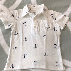 NWOT Carter's boy polo with anchors